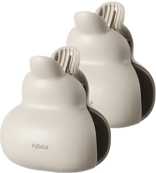 FaSoLa 一夾多用多功能葫蘆防風晾曬夾 2入組, 灰色, 1套