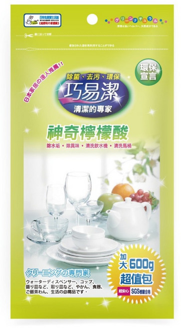 巧易潔 神奇檸檬酸 CH7489, 600g, 1個