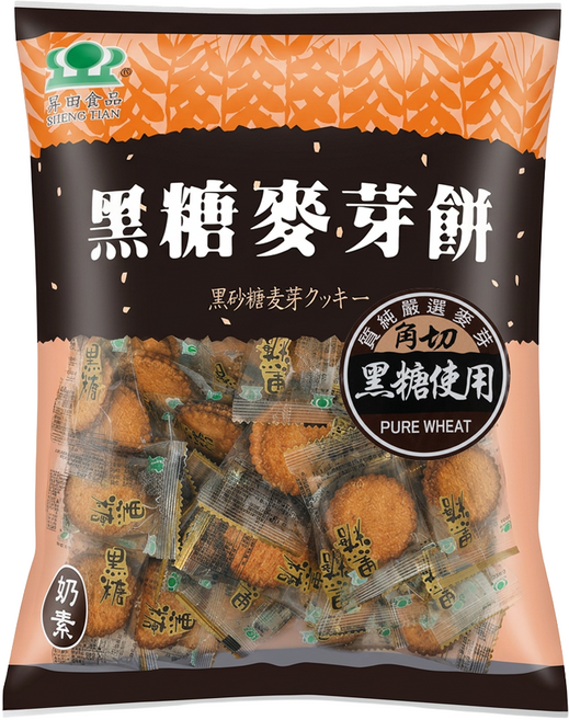 昇田食品 黑糖麥芽餅, 500g, 1個