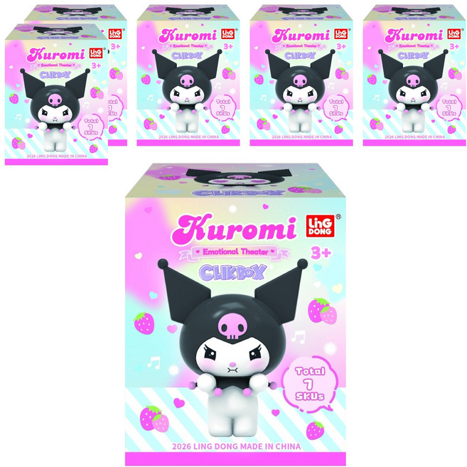 LDCX 靈動創想 Sanrio 三麗鷗 KUROMI 酷洛米 的情緒小劇場6件組 LD95255 款式隨機, 1套