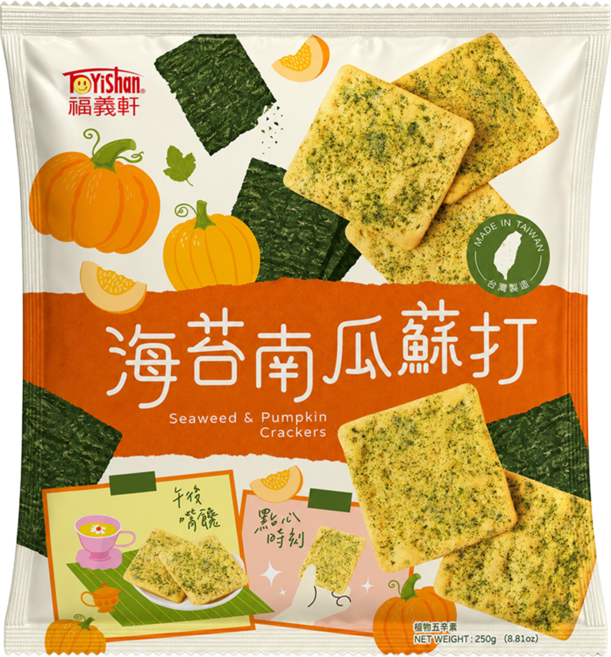 福義軒 海苔南瓜蘇打, 250g, 1個