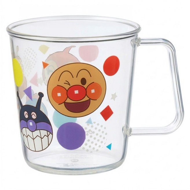 Lec.Be ANPANMAN 麵包超人 單耳水杯, 透明色, 1個, 225ml
