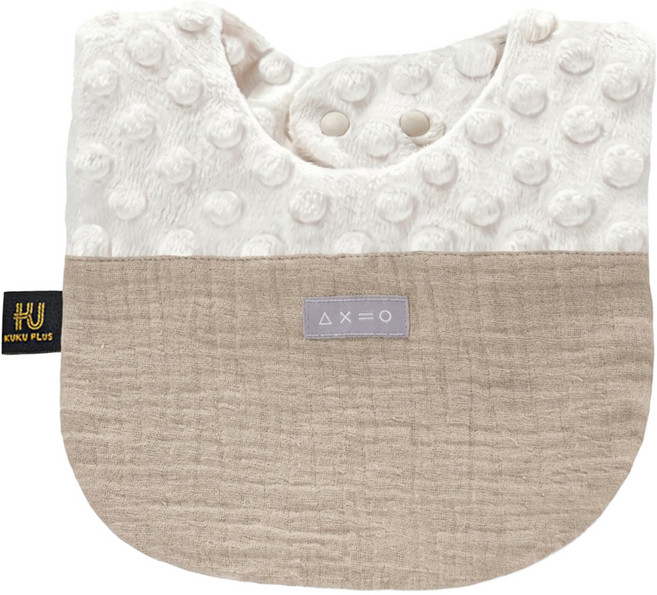 KU.KU Duckbill 酷咕鴨 KUKU PLUS 雲朵荳荳小圍兜, 暖調杏, 1個, 1個裝