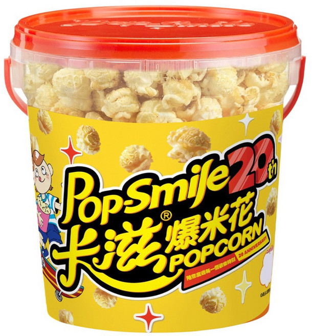 Pop-Smile 卡滋 爆米花 草莓煉乳, 150g, 1個