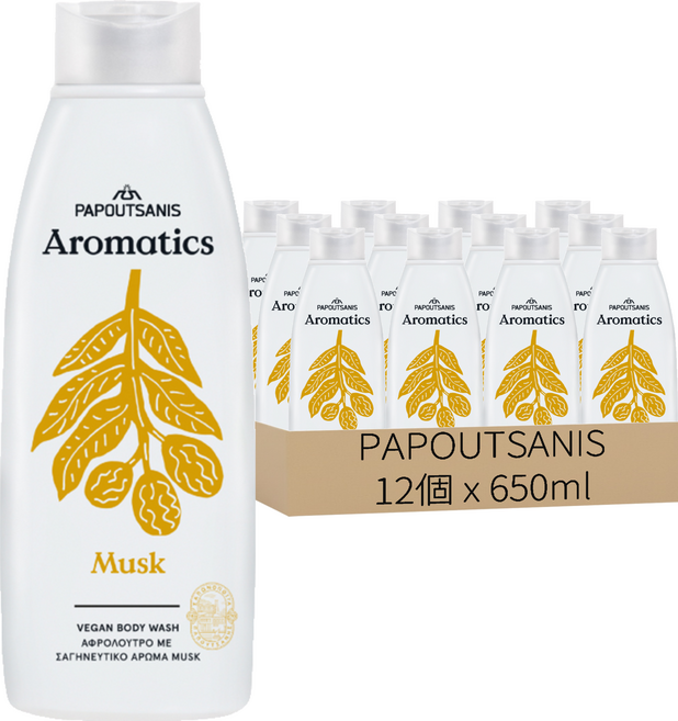 Aromatics 維他命E沐浴露 植萃麝香, 12個, 650ml