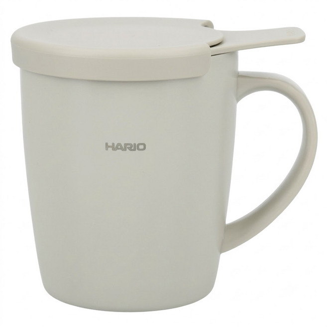 HARIO 好璃奧 茶&咖啡兩用馬克杯 330ml TCM-300-GG, 米灰色, 1個