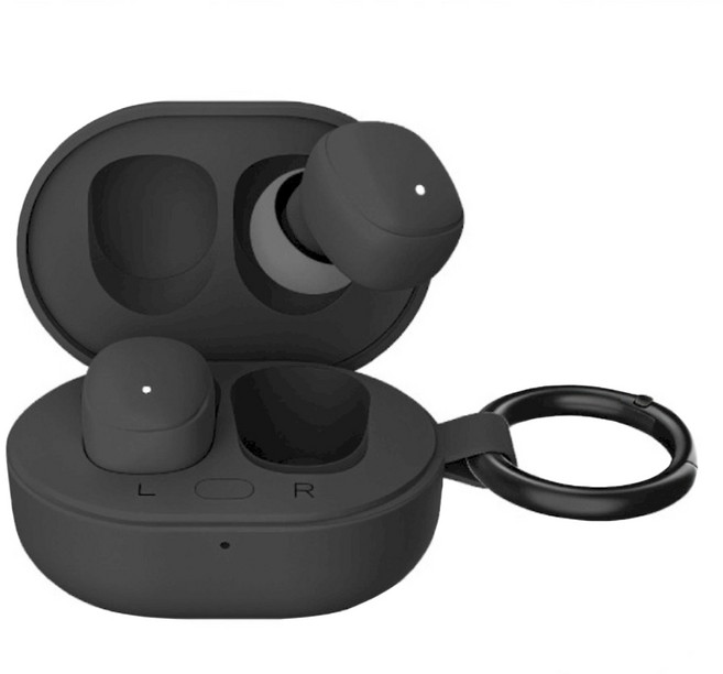 POLYWELL 寶利威爾 迷你入耳式藍牙無線耳機 HIFI音質 USB-C充電 極輕量 自帶扣環 黑色 S031P01