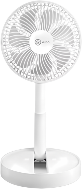 aibo 8吋 伸縮折疊超靜音大風力USB風扇 可定時 白色 HA-FAN1137