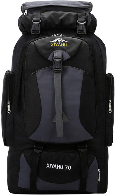 XIYAHU 大容量戶外登山後背包 70L 黑色 38 x 24 x 70cm