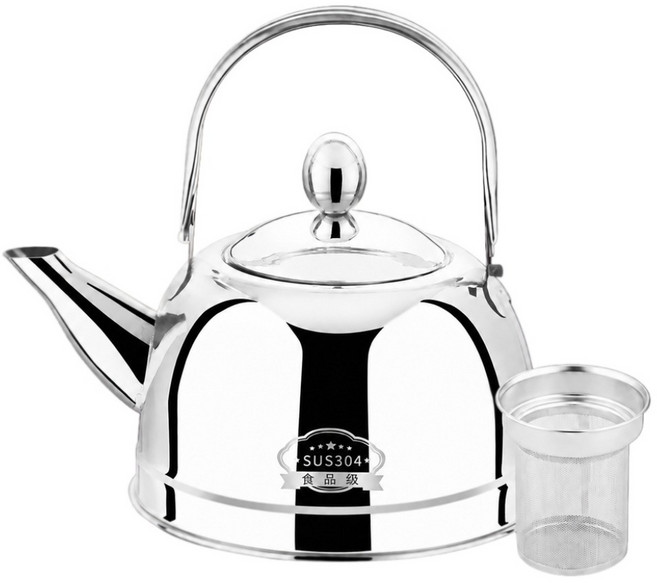 Ciao Ya 喬亞 1.8L 美亞壺 正304 不鏽鋼泡茶壺 附網 鋼本色 1個