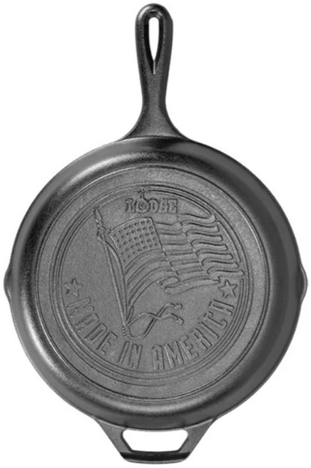 LODGE 美國製圓形鑄鐵平底煎鍋/烤盤 美國國旗典藏款 27cm 1個