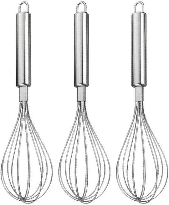 Ciao Ya 喬亞 正304不銹鋼 食品級 輕便打蛋器 小 24cm 3個 廚房 料理用具 銀色