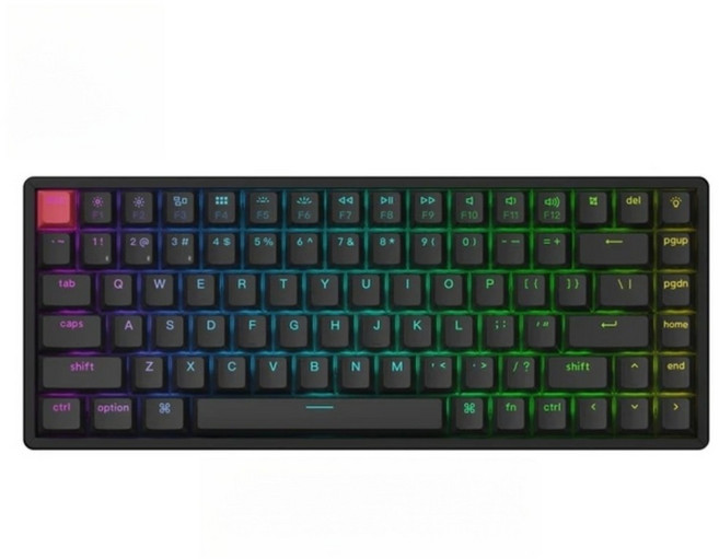 Keychron K2 第3代 75% 雙模機械透光鍵盤 RGB Mac/Win 熱插拔 英文版本, 黑色, K2XJ3, Super茶軸
