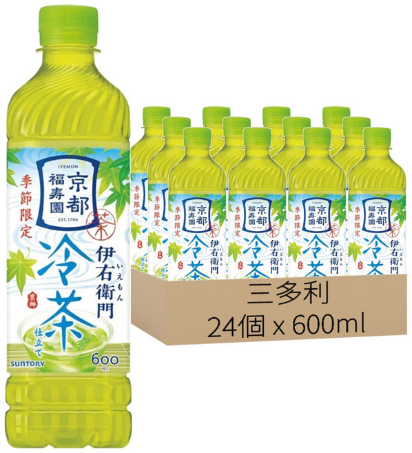 SunTORY 三得利 伊右衛門 冷茶飲料, 24個, 600ml