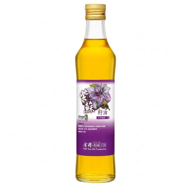 金樁茶油工坊 紫蘇籽油, 1個, 500ml