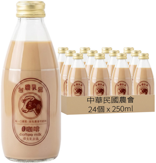 台農乳品 保久乳 咖啡口味, 24個裝, 250ml