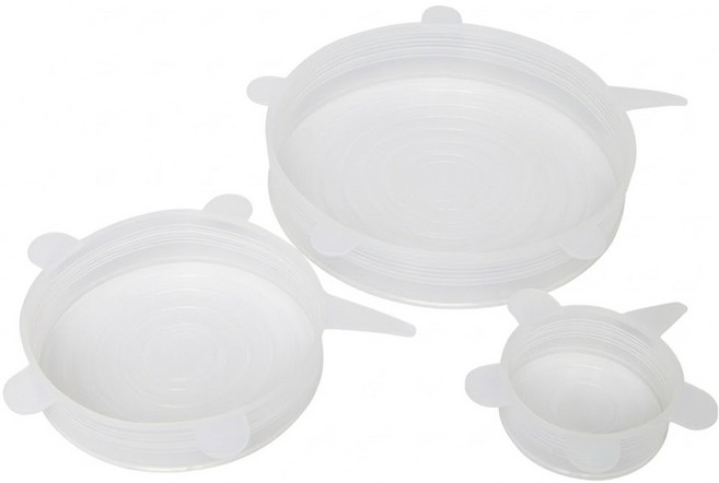 wiltshire 矽膠保鮮蓋3件組 1套 白色 大(17 x 3.4cm) + 中(12 x 3cm) + 小(7 x 2.7cm)