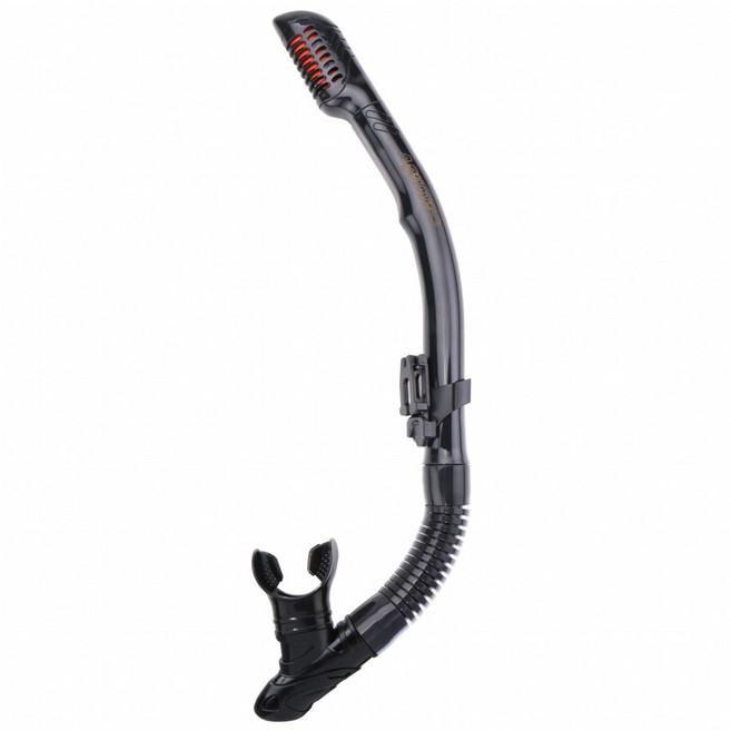 AQUATEC 乾式防浪頭矽膠呼吸管 SN-410, 黑色