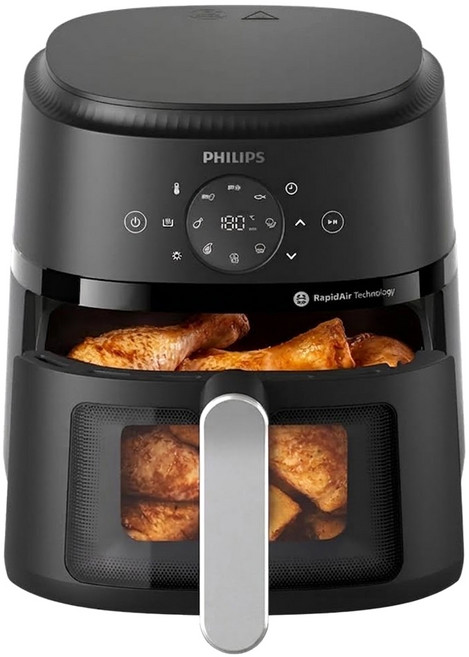 PHILIPS 飛利浦 星樂視透視海星氣炸鍋 4.2L, 黑色, NA221/00