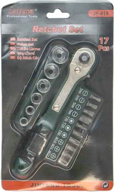 Jin FEnG GQ-415-17PCS組合套筒 2入, 1組