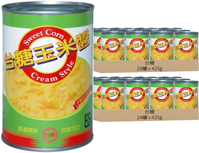 台糖 玉米醬, 425g, 48罐