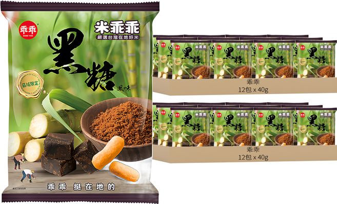 乖乖 米乖乖 黑糖風味, 40g, 24包
