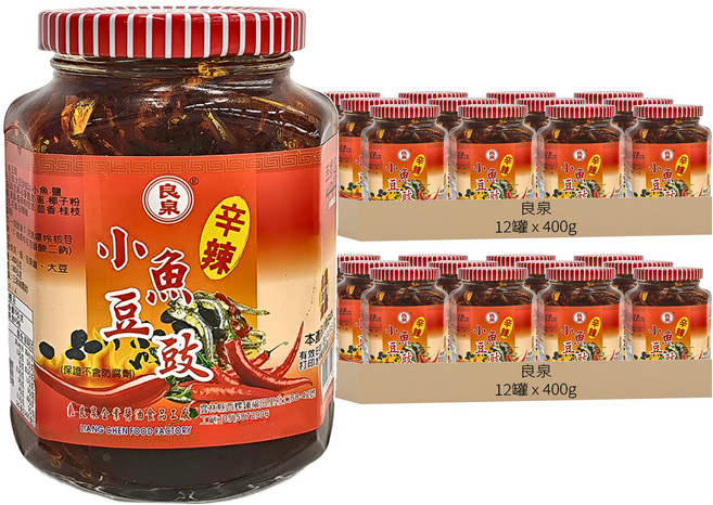 良泉 小魚豆鼓 辛辣, 400g, 24罐