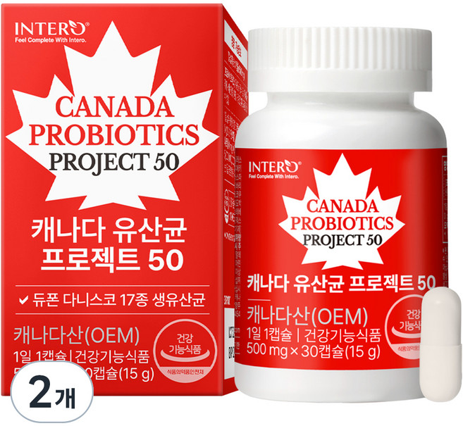 INTERO 加拿大益生菌專案 50 15g, 30錠, 2個