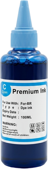 NEXTPAGE 台灣榮工 全系列 Dye Ink 可填充染料墨水瓶 副廠填充墨水 適用於 Brother 印表機 100ml, 藍色, 1瓶