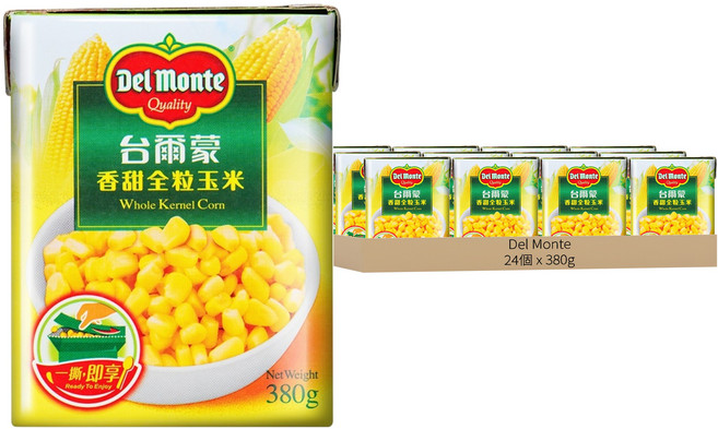 Del Monte 香甜全粒玉米, 380g, 24罐