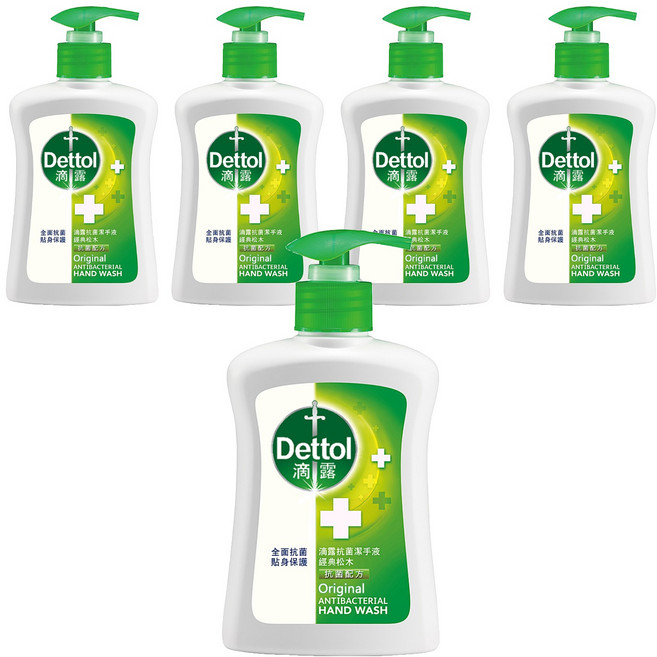 Dettol 滴露 潔手液 經典松木清香, 250ml, 5件
