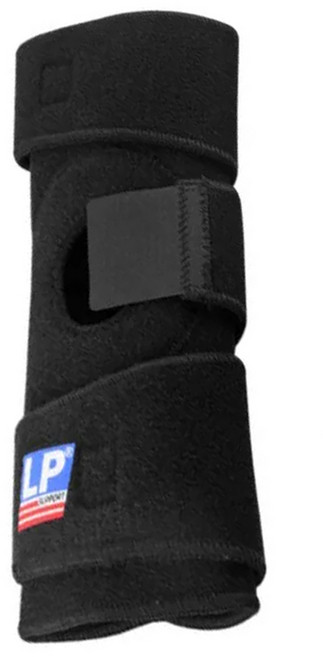 LP SUPPORT 高透氣側弧型護膝 M, 黑色, 1個