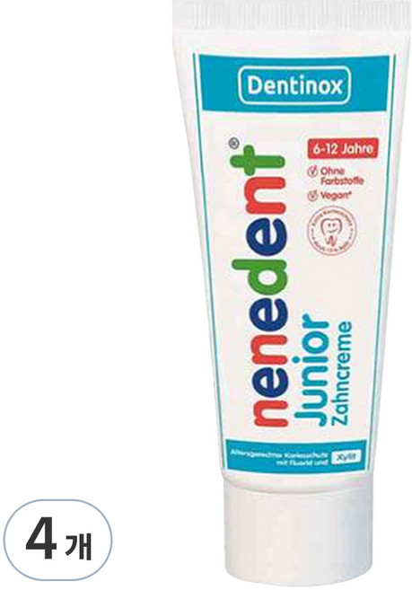 Dentinox Nenedent 兒童精英牙膏, 4個, 75ml