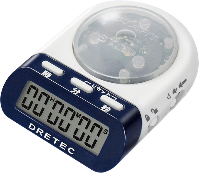 dretec 時間管理計時器 99時59分59秒 75 x 57 x 21mm 白色 51g, T-400NV, 1個