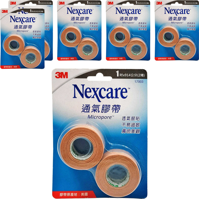 3M Nexcare 膚色大通氣膠帶 1吋, 2捲, 6組