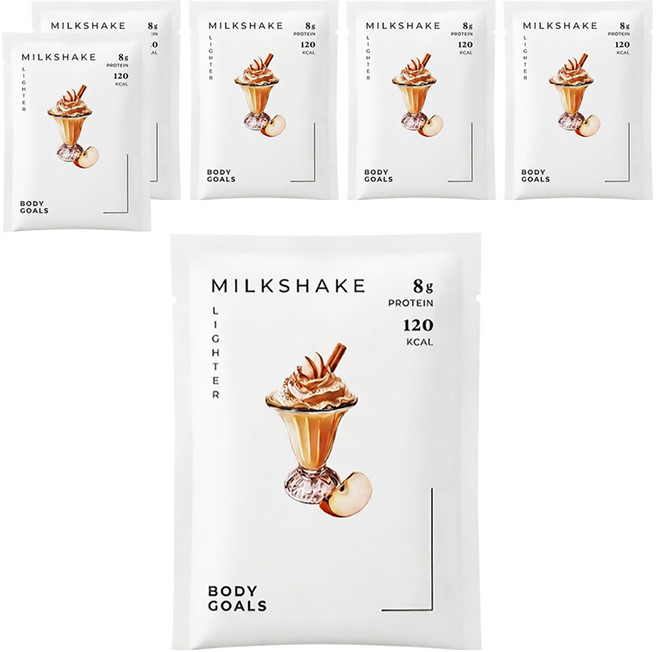 BODY GOALS 白奶昔 蘋果牛奶, 30g, 6包