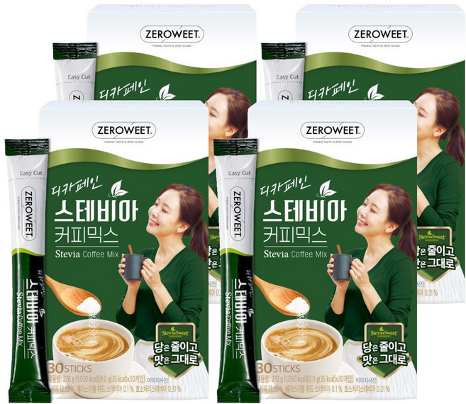 pss PULSES&YOUR LIFE 甜菊糖無咖啡因即溶咖啡, 9g, 30入, 4個