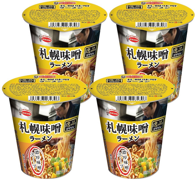 AceCOOK IPPIN 逸品 札幌味噌風味麵 73g, 4入