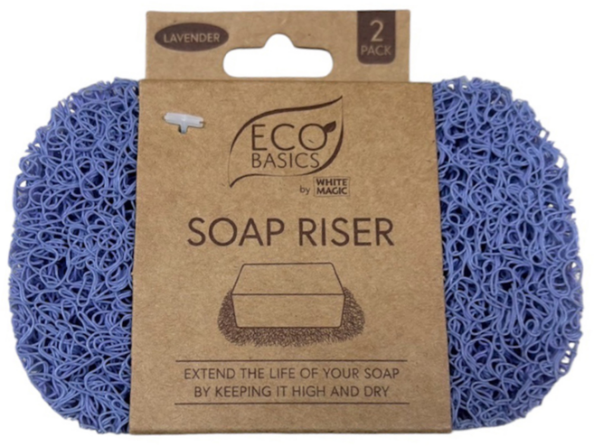 White Magic Eco Basics Soap Riser 抗菌防霉香皂墊 2片, 薰衣草紫, 1組