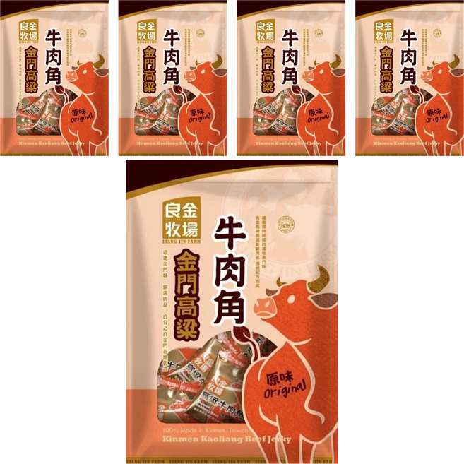 良金牧場 高粱牛肉角 原味, 165g, 5袋