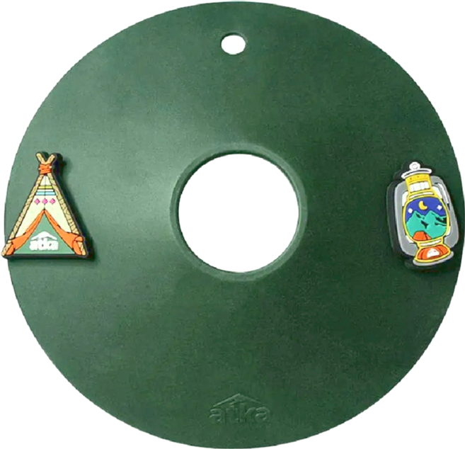 atka 露營燈燈罩 附裝飾扣 2個 136 x 136 x 34mm 47g, 綠色, 1個