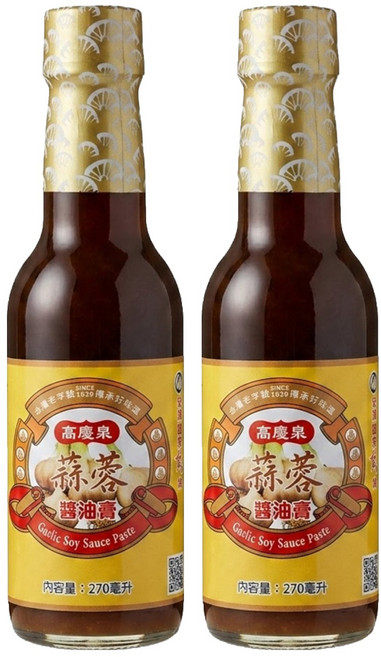 高慶泉 蒜蓉醬油膏 玻璃瓶裝, 270ml, 2瓶