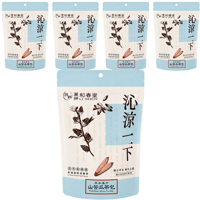 麗紳和春堂 草本漢方山苦瓜茶包, 6g, 10包, 5袋