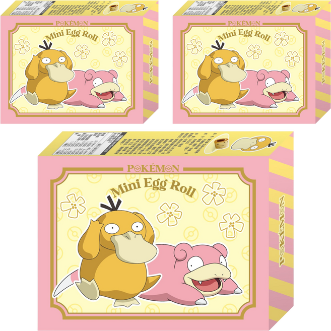 PoKeMoN 寶可夢 芝麻mini蛋捲 可達鴨&呆呆獸 SC-094, 30g, 3個