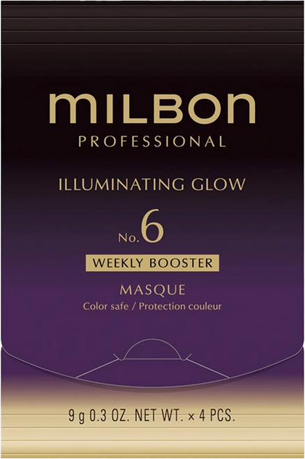 mILBOn 護髮系列 黑凜 NO.6 柔曜 4個, 36g, 1組