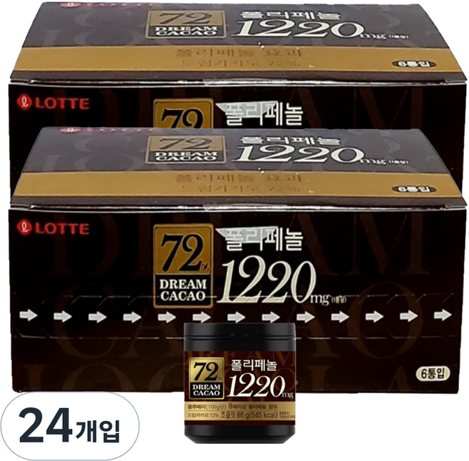 樂天Wellfood 夢幻可可 72%, 86g, 24個