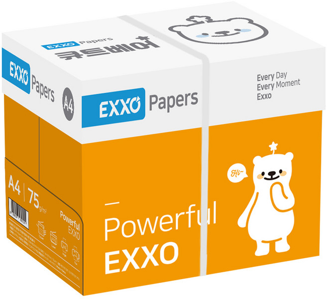 EXXO 可愛熊 影印紙 75g, 2500個, A4
