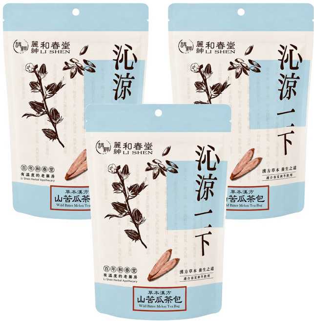麗紳和春堂 草本漢方山苦瓜茶包, 6g, 10包, 3袋