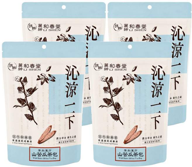 麗紳和春堂 草本漢方山苦瓜茶包, 6g, 10包, 4袋