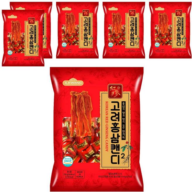 ILKWANG 高麗紅蔘糖, 700g, 6袋